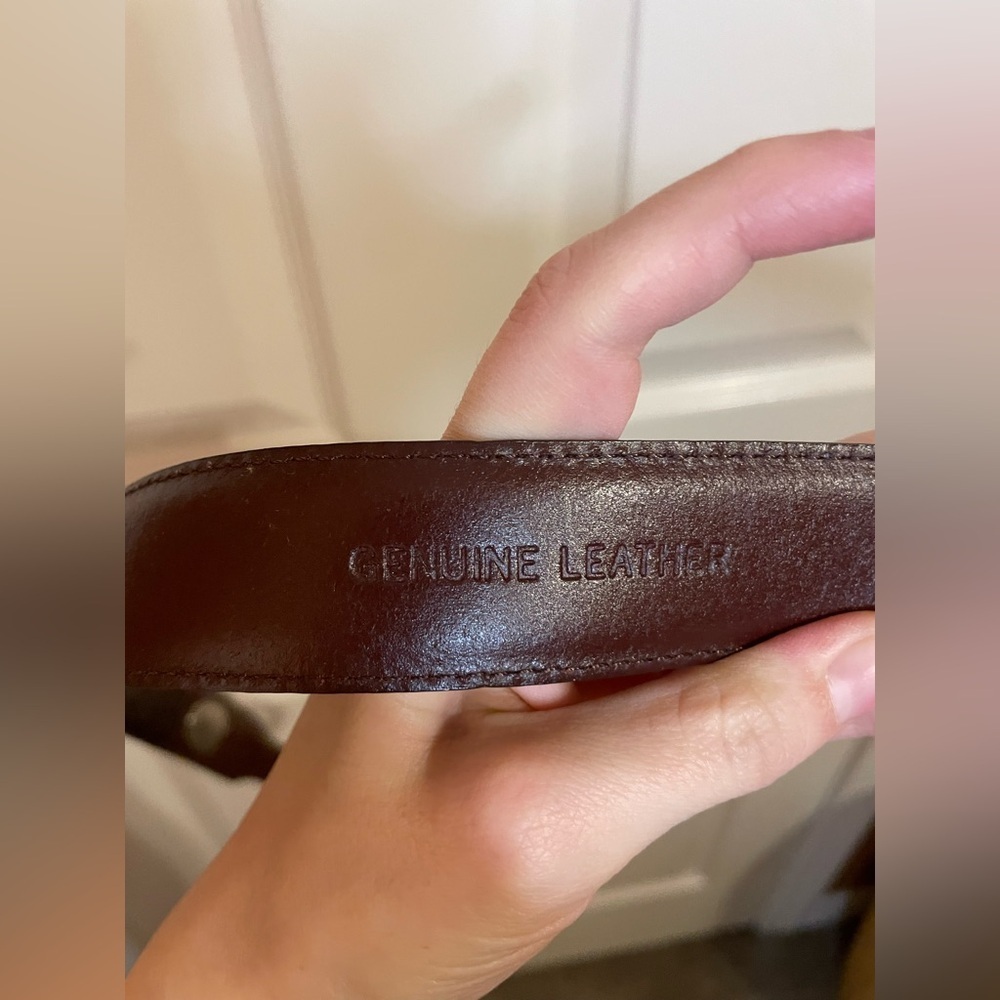 Fossil Vintage Western Core Chunky Brown Leather Belt Size 42 - Picture 6 of 8